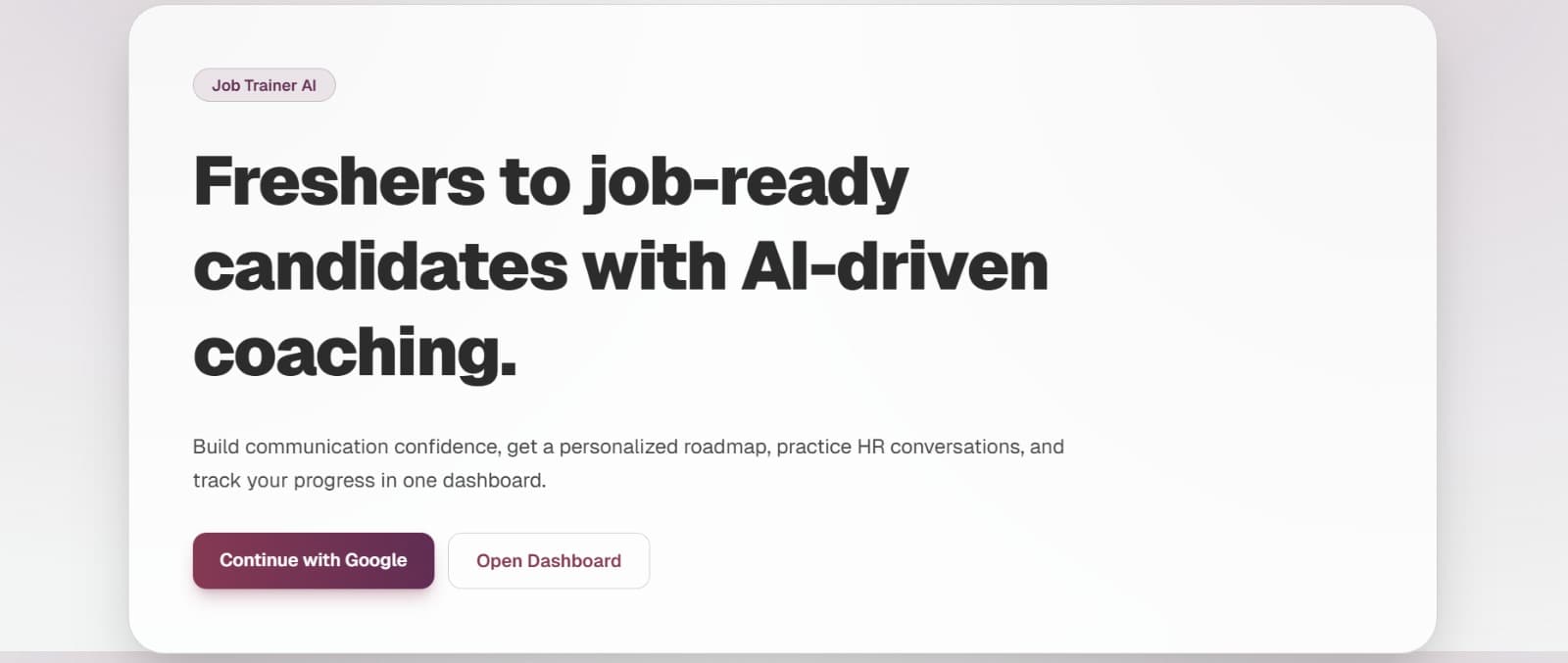 JobTrainer AI
